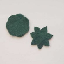 Jolie petite fleur en Feutrine 36 mm N°16-04 x 2 pièces