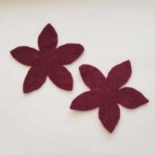 Jolie petite fleur en Feutrine 80 mm N°18-02 x 2 pièces
