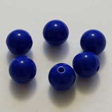 Perle Acrylique Ronde 10 mm Bleu 02 x 1 Pièce
