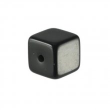 Perle Cube Polaris Brillant 10 mm Noir