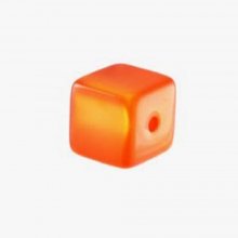 Perle Cube Polaris Brillant 10 mm Orange