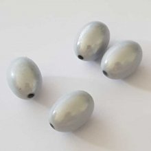 Perle Magique Ovale Gris Clair 19 mm