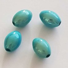 Perle Magique Ovale Turquoise 14 mm
