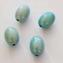 Perle Magique Ovale Turquoise 19 mm