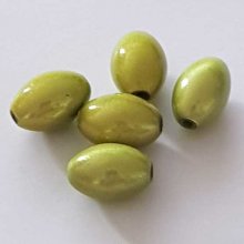 Perle Magique Ovale Vert 14 mm
