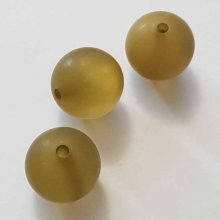 Perle Polaris Mat Ronde 14 mm Olivine 01 x 1 Pièce
