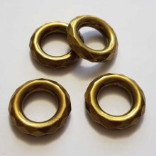 Perle rondelle plate anneau intercalaire en métal argenté 041 Bronze