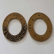 Perle rondelle plate anneau intercalaire en métal argenté 014 Bronze