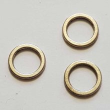 Perle rondelle plate anneau intercalaire métal argenté 046 Argent