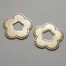 Perle rondelle plate anneau intercalaire métal argenté 049 Argent