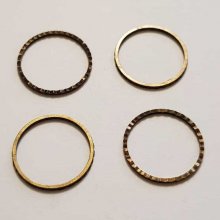 Perle rondelle plate anneau intercalaire métal argenté 055 Bronze