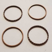 Perle rondelle plate anneau intercalaire métal argenté 055 Cuivre