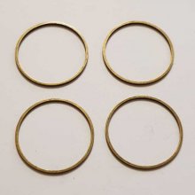 Perle rondelle plate anneau intercalaire métal argenté 057 Bronze