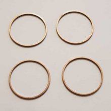 Perle rondelle plate anneau intercalaire métal argenté 057 Cuivre