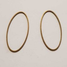 Perle rondelle plate anneau intercalaire métal argenté 060 Bronze