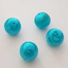 Perle tissé en fil 15 mm Turquoise