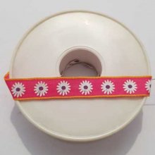 Ruban Galon 12 mm motif fleur N°01