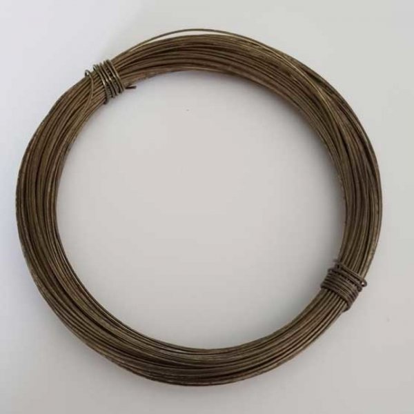 x 25 Fil m&eacute;tal recouvert plastic 0.8 mm Bronze