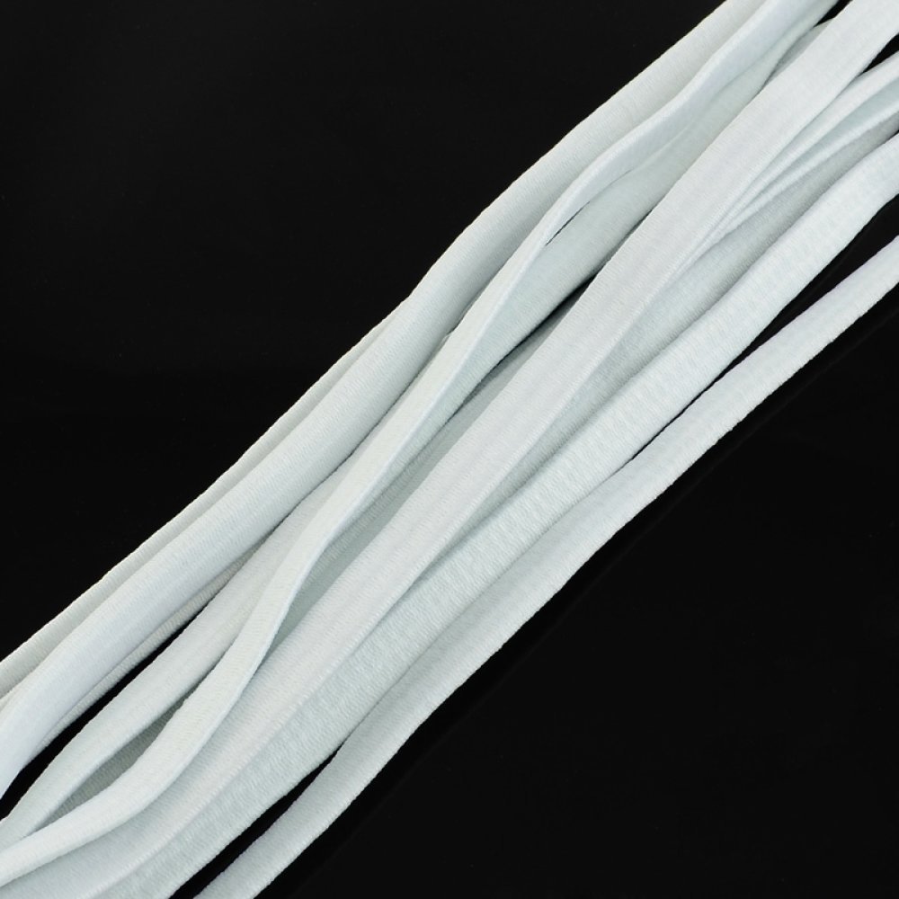 Élastique Blanc Caoutchouc Plat 5 mm au 10 cm
