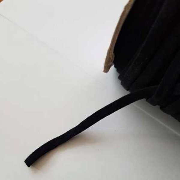 Élastique Polyester Nylon Plat 4 mm noir x 100 mètres