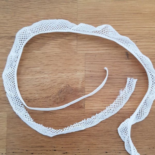 &Eacute;lastique blanc 4.5 mm dentelle &agrave; d&eacute;coudre