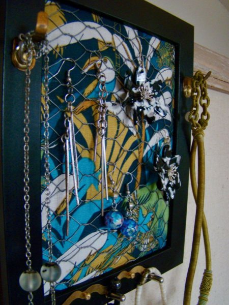 Cadre porte bijoux upcyling