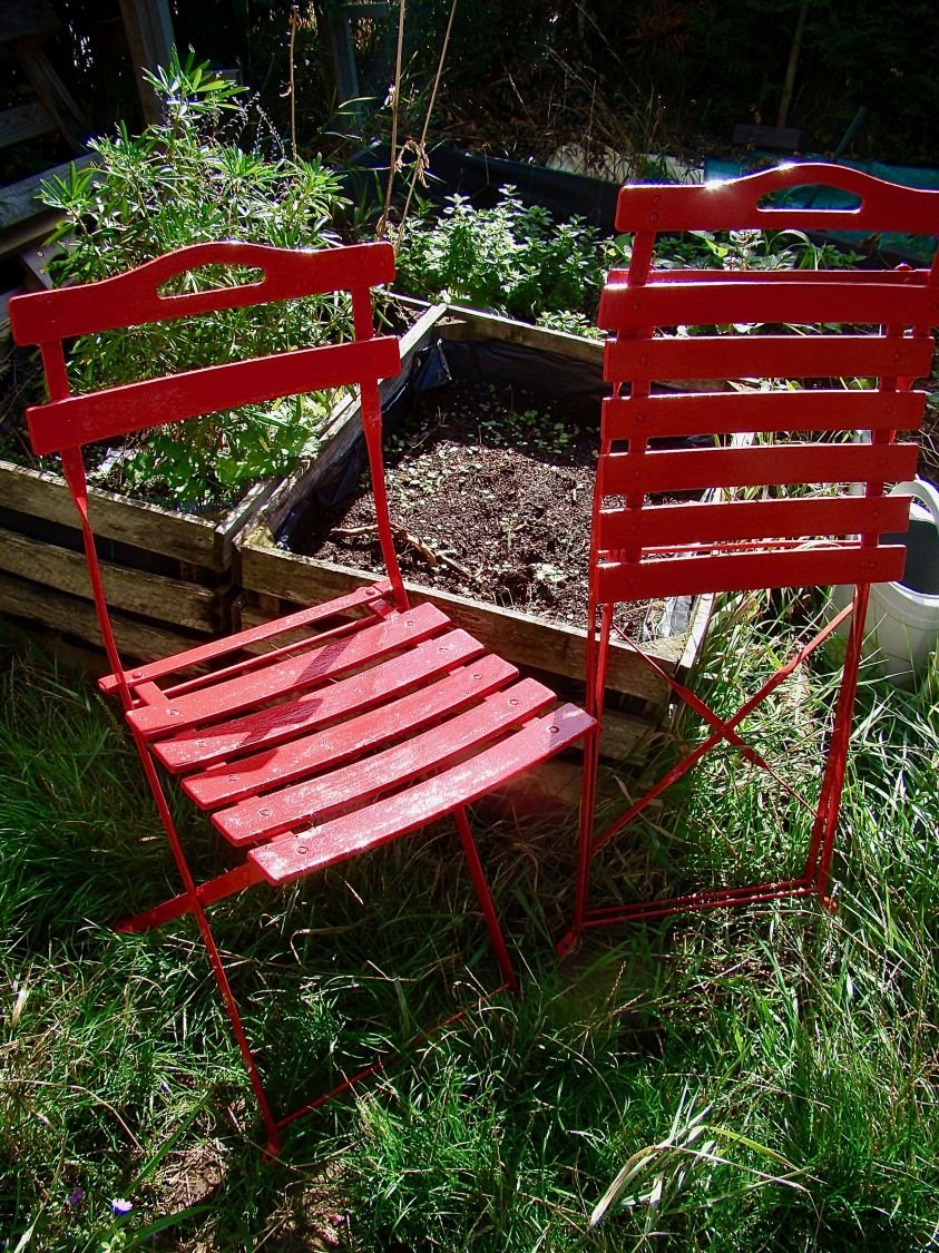 Chaise de jardin pliante vintage