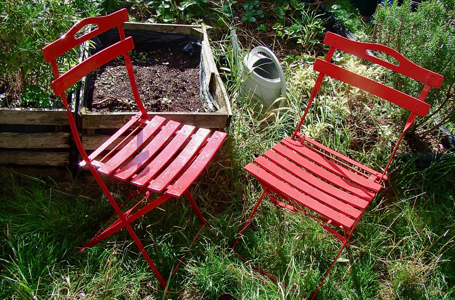 Chaise de jardin pliante vintage