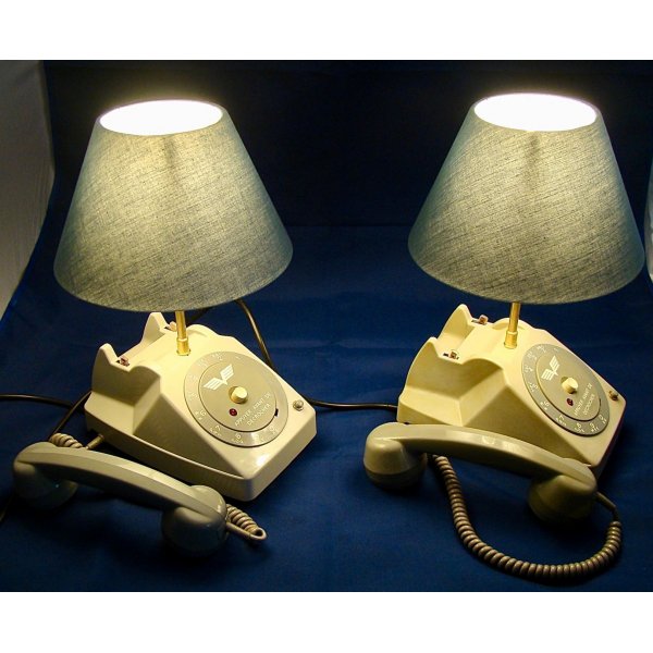 ensemble lampes de chevet air t&eacute;l&eacute;phone 