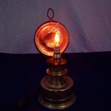 LAMPE FLAMME EN CUIVRE VINTAGE