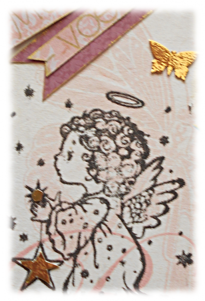 Meilleurs voeux avec ce marque-pages "Ange aux étoiles" de fêtes de fin d'année, un signet ou une carte originale et brillante