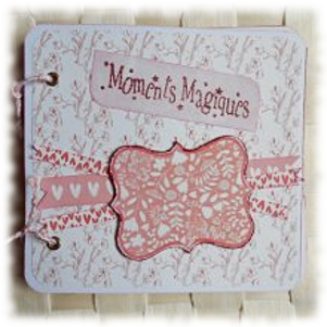 Mini album photos à compléter "Moments Magiques" tons rose/orange