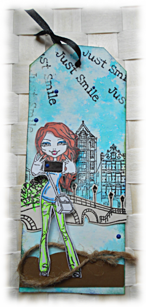 Signet marque-pages pour bouquin de jeunesse (roman, bullet journal, agenda) girl - fille en bleu vert noir