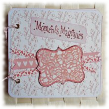 Mini album photos à compléter "Moments Magiques" tons rose/orange