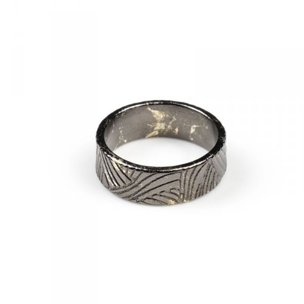 Bague Ghām̐sa Laiton plaqué Rhodium Noir