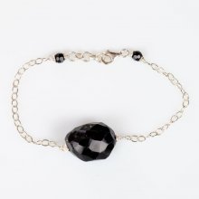 Bracelet "Ma Précieuse en Onyx Noir" Argent 925