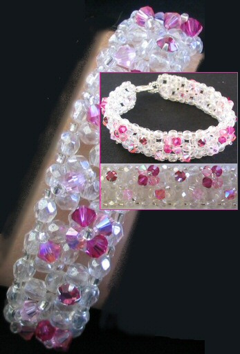 Kit bracelet agate rose