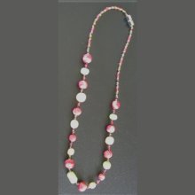 Collier fimo anis/cerise