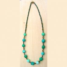 Collier fimo camaïeu Menthe