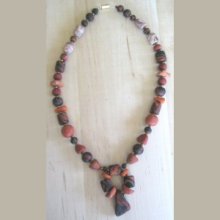 Collier bois et feu