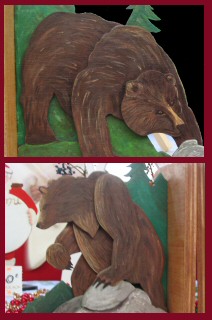 Serre-livres en bois Ours