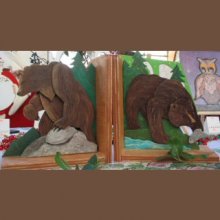 Serre-livres en bois Ours
