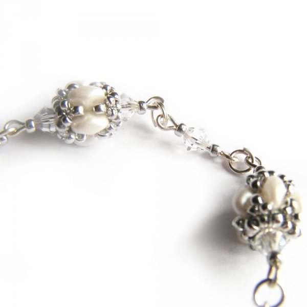 boucles d'oreilles mariage perles swarovski cristal perles de verre &eacute;meraude nacr&eacute; et argent