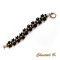 bracelet soirée perles swarovski blanches perles verre noir