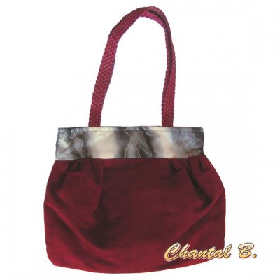 à main tressée grise rouge cabas anse sac soie et sac 7gHOxqq