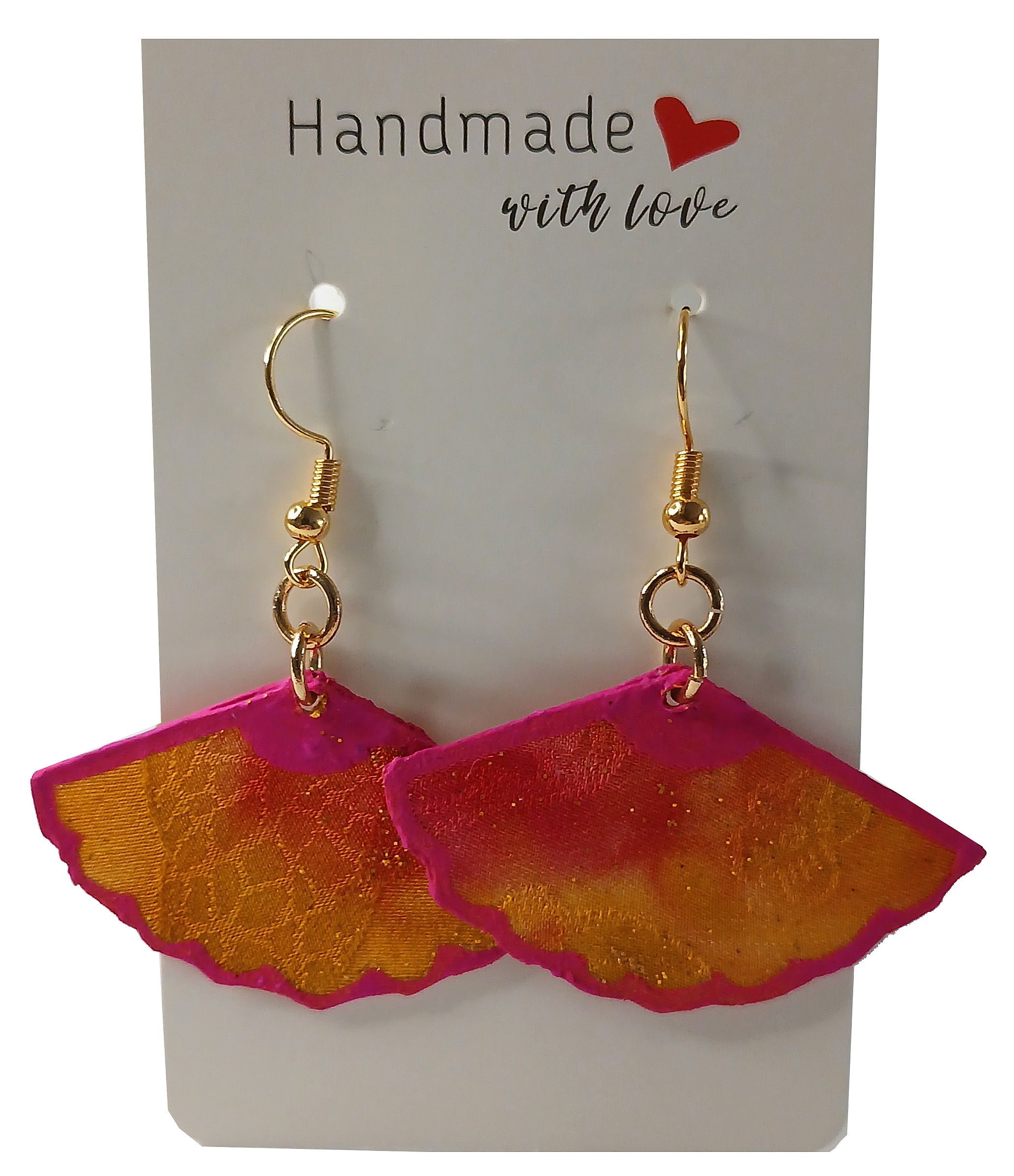 Boucles d oreilles en soie recto verso