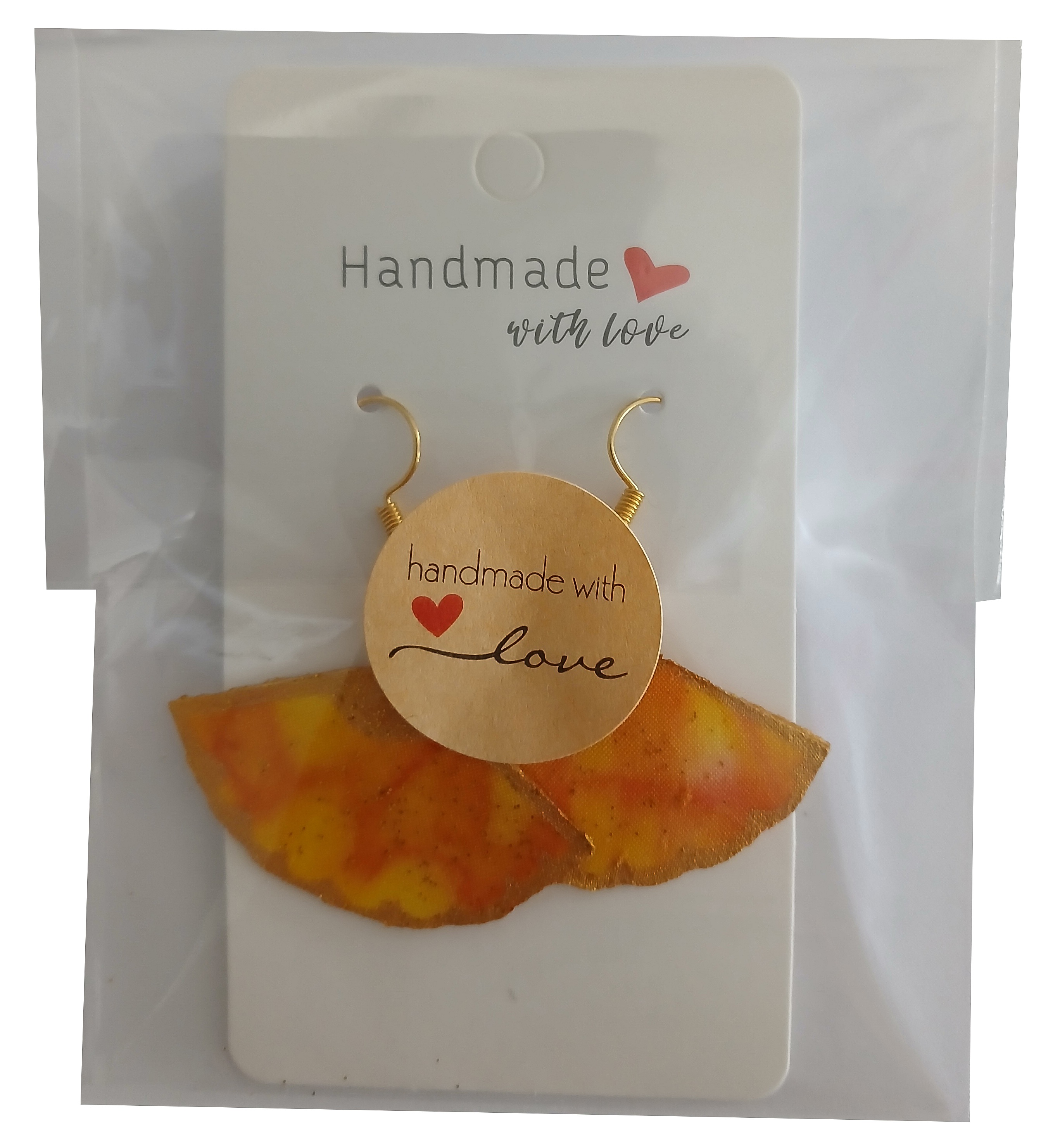 Boucles d oreilles en soie recto verso