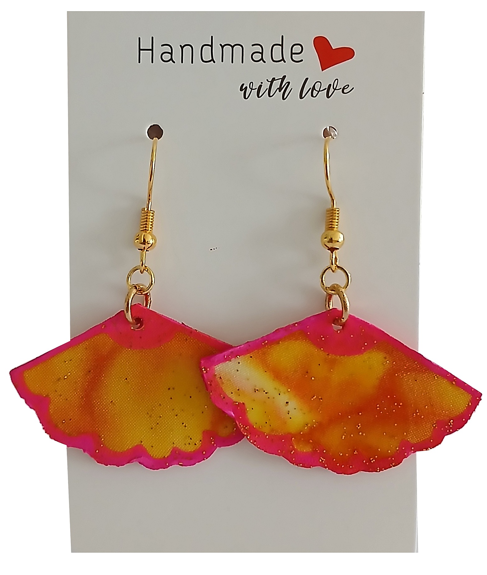Boucles d oreilles en soie recto verso