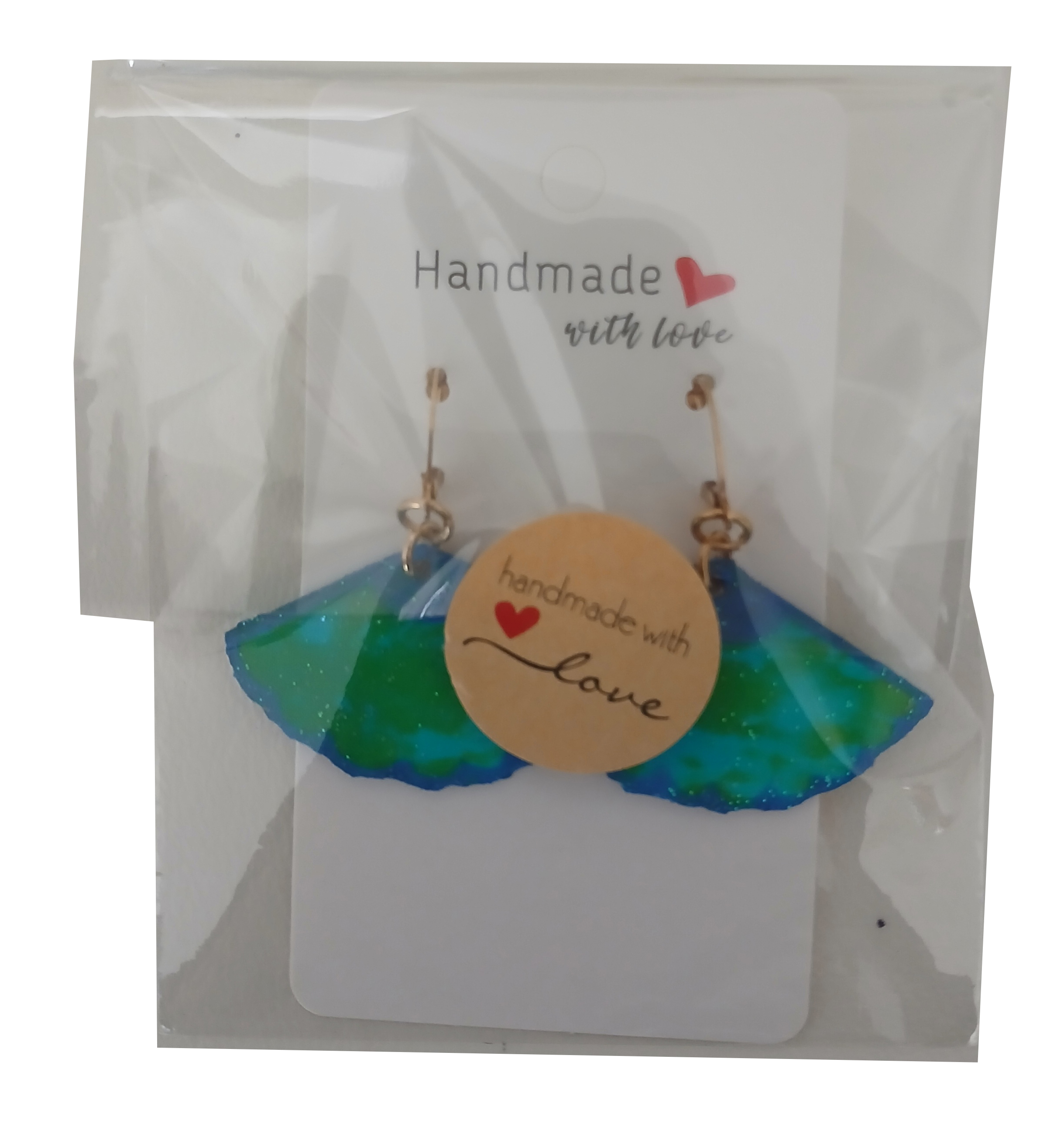 Boucles d oreilles en soie recto verso