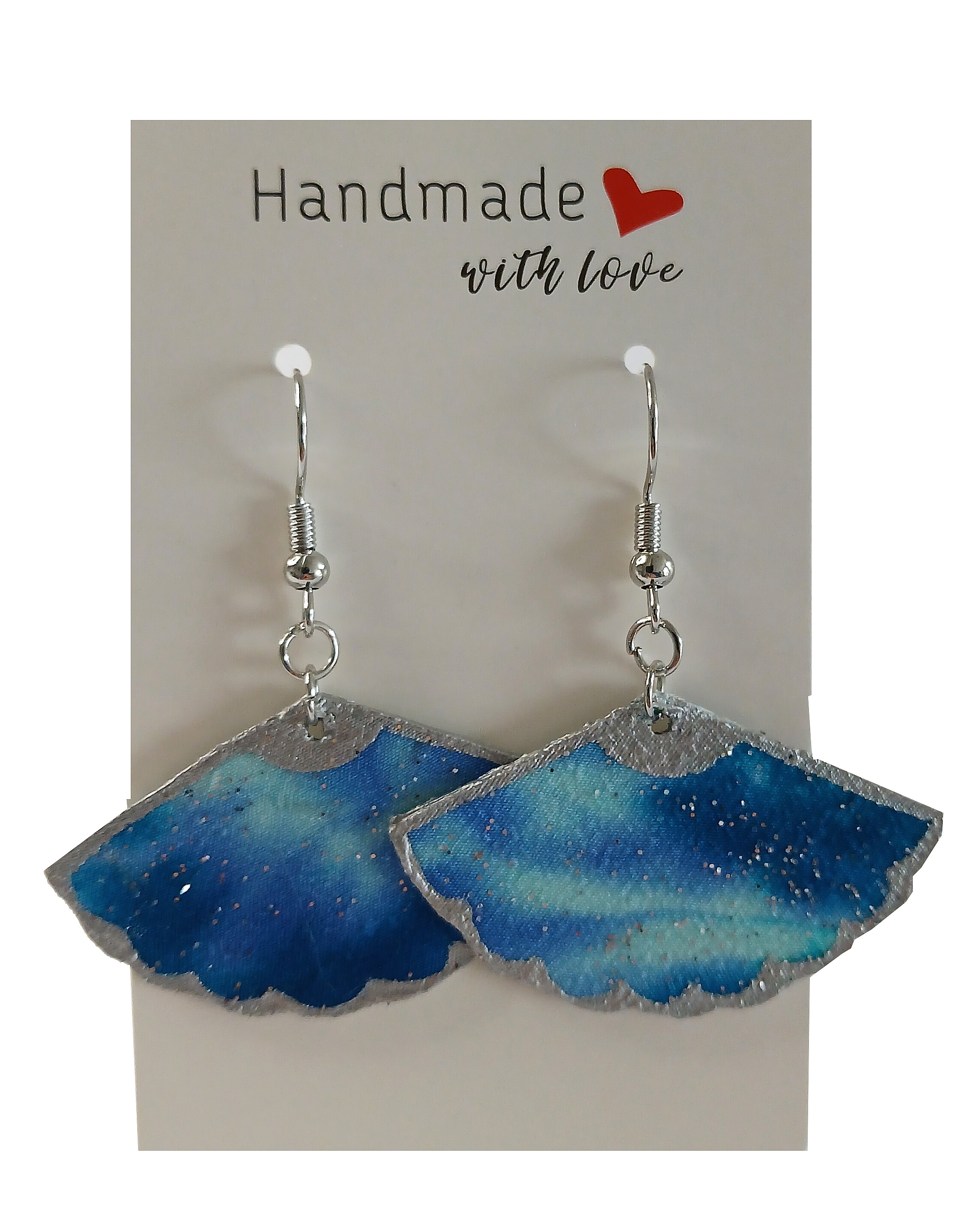 Boucles d oreilles en soie recto verso